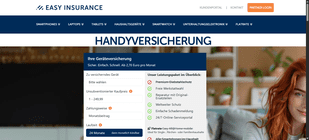 Vergleichssieger Easy Insurance punktet mit günstigen Konditionen und einem umfassenden Versicherungsschutz