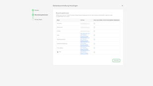 Lege fest, welche Angaben im Bewerbungsformular verpflichtend, optional oder deaktiviert sind