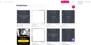 So sieht die Suche bei Ashley Madison aus. Nur die allerwenigsten Profile haben überhaupt Fotos. Stattdessen nutzen sie generische Zensur-Bilder und einen Vorstellungssatz, der individuell bestimmt werden kann.