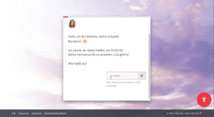 Die virtuelle Assistentin leitet dich interaktiv durch die Anmeldung, was den Prozess besonders für Einsteiger narrensicher und angenehm linear macht.