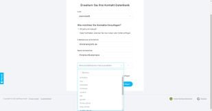 Legen Sie unter Ihren Kontakten zusätzliche Eingabefelder an