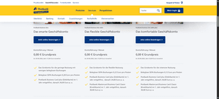 Hier siehst du alle Kontomodelle für das Postbank Geschäftskonto im Überblick