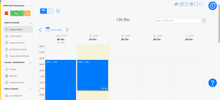 TimeTrack ist eine übersichtliche und intuitive Zeiterfassungslösung. Deine Mitarbeiter:innen tracken darin Arbeits- und Projektzeiten per Stoppuhr oder in übersichtlichen Wochenübersichten.