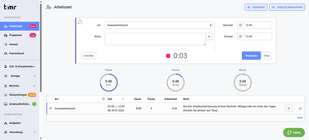 timr ist eine einfache und moderne Zeiterfassungssoftware für die Arbeits- und Projektzeiterfassung.