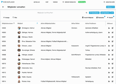 Verwalten Sie Ihre Mitglieder in der übersichtlichen Vereinsplaner-Datenbank