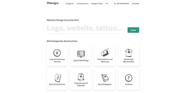 Von Logo- bis Buch-Design - 99designs bietet viele verschiedene Kategorien für Ihren Wettbewerb