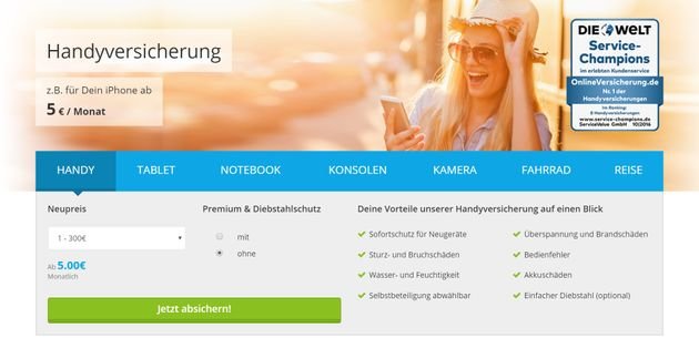 Der Tarifrechner von OnlineVersicherung.de