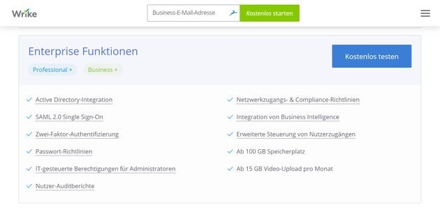 Die Enterprise-Variante wartet mit zusätzlichen Sicherheits- und Administrations-Optionen auf