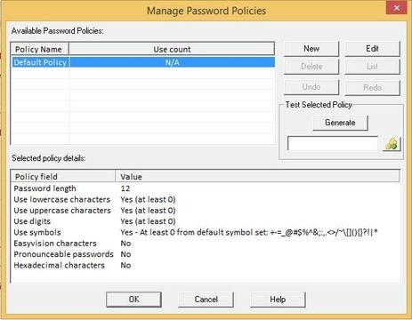 Manage Password Policies