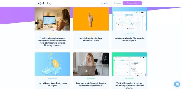 Im awork-Blog finden Sie Hintergrundinformationen und alles Wichtige zu Feature-Launches und Updates