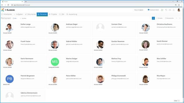 In der integrierten Kontaktdatenbank pflegen Sie Nutzer- und Kontaktprofile gleichermaßen