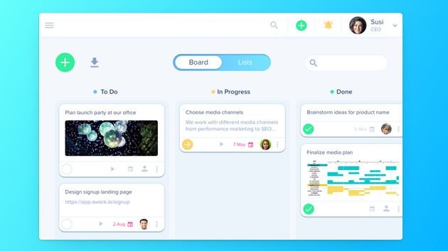 Kanban-Boards organisieren Ihre Aufgaben in Spalten wie “To Do”, “In Bearbeitung” oder “Erledigt”