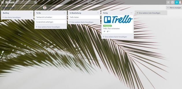Ihre Aufgaben sind auf den Boards in Listen organisiert