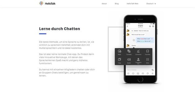 Auf HelloTalk lernen Sie durch Sprachpartnerschaften in privaten Chats