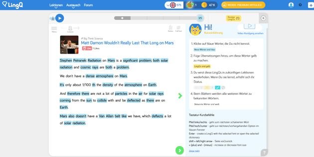 LingQ est spécialement conçu pour élargir votre vocabulaire et enseigner un nouveau vocabulaire