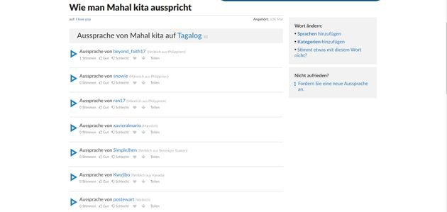 Forvo hilft Ihnen dabei, die Aussprache einzelner Wörter und Phrasen zu trainieren