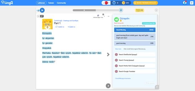 Lernen Sie Vokabeln und erweitern Sie effektiv Ihren Wortschatz mit den Textverständnis-Übungen von LingQ