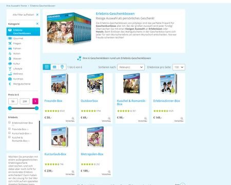 Diese 6 Erlebnisboxen stehen Ihnen bei Jollydays zur Auswahl