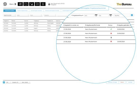 Mit dem Spezialmodul “Freigabe” verwalten Sie Ihre Freigabeprozesse mit Ihren Kunden