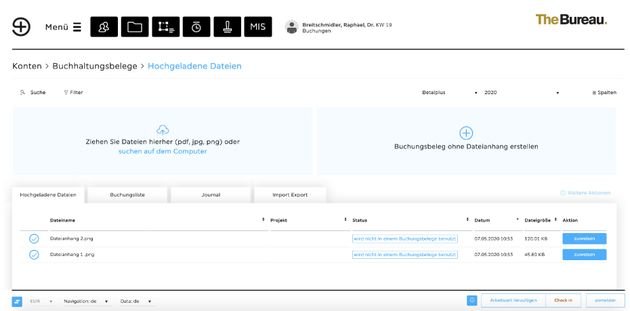 Im Buchhaltungs-Modul pflegen Sie Rechnungen und Belege und behalten Ihre Finanzen im Blick