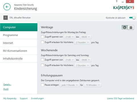 Legen Sie ganz einfach Richtlinien für Ihre Kinder fest.