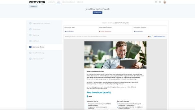 Die Online-Inserate von Prescreen sind ansprechend und auf der Höhe der Zeit