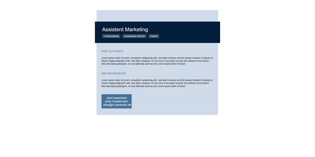 So könnte Ihre Online-Stellenausschreibung aussehen