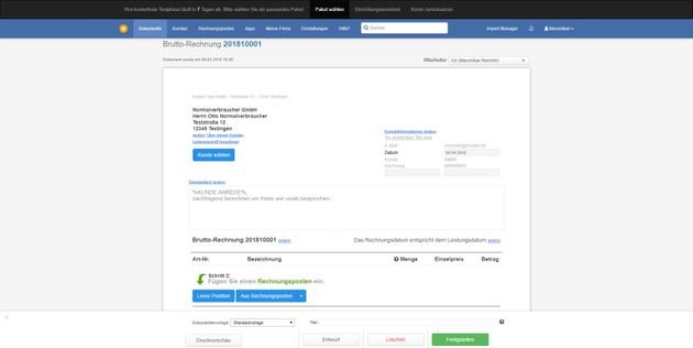 Mit easybill erstellen Sie Rechnungen und andere Dokumente