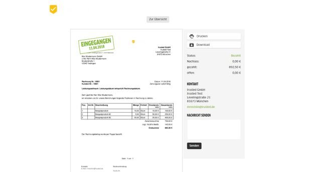 Im Kundenportal stellen Sie Ihren Kunden ihre Rechnungen als Online-Ansicht zur Verfügung