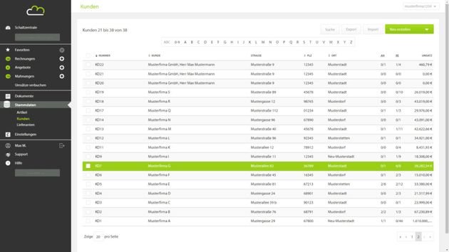 Organisieren Sie Ihre Kunden im integrierten Billomat-CRM