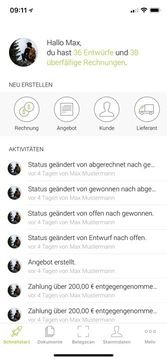 Mobile Apps stehen bei Billomat für iOS und Android zur Verfügung