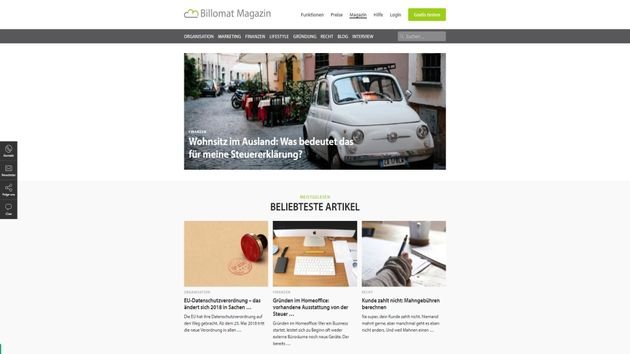 Das Billomat-Magazin wartet mit spannenden Beiträgen aus der Finanz- und Businesswelt auf