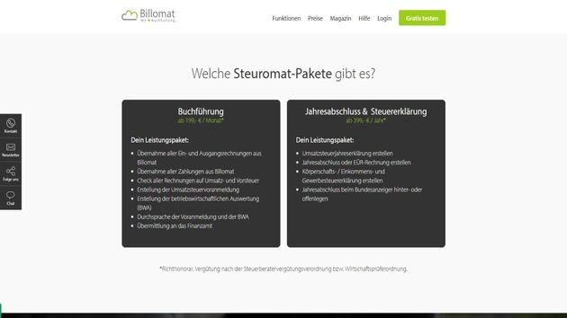Mit dem Steuromat-Service bekommen Sie bei Billomat alles aus einer Hand