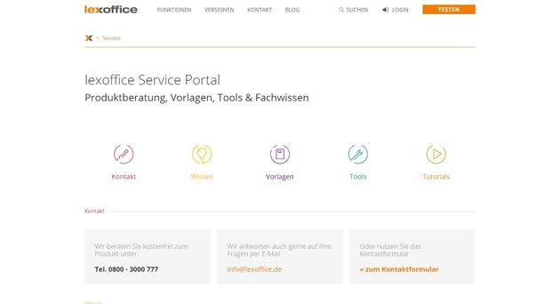 Im lexoffice Service-Center finden Sie Dokumentationen, Vorlagen und Tools