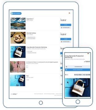 Mit dem Mobile Widget von bookingkit buchen Ihre Kunden auch von Smartphone und Tablet