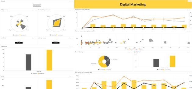 Mithilfe von Sisense wandeln Sie verschiedenste Daten schnell in anschauliche Dashboards um