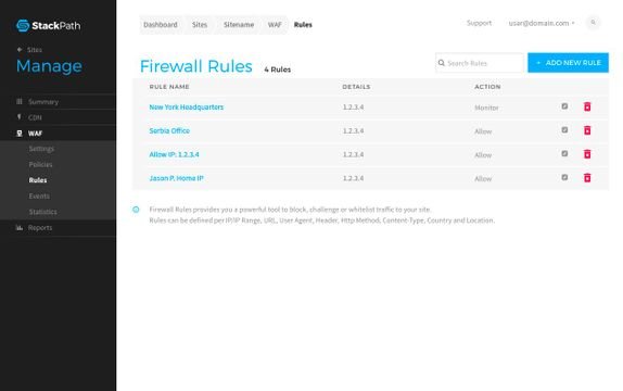 Wählen Sie völlig individuelle Regeln für den Schutz durch die WAF