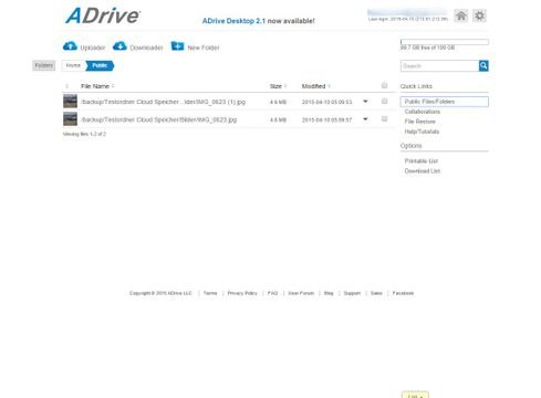 SharedData bei ADrive
