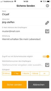 Auch mobil macht SecureSafe eine gute Figur und synchronisiert Ihre Dateien zuverlässig