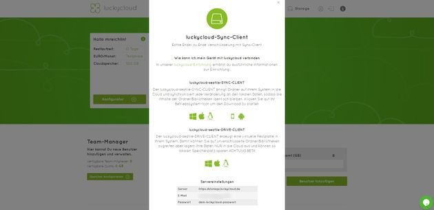 Die Installation des SYNC-Clients geht schnell, erfordert aber eine kleine Hilfestellung