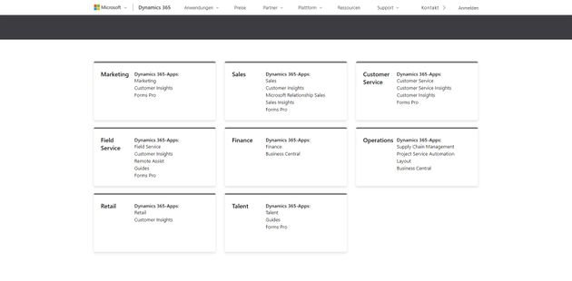 Alle Apps der Dynamics 365 Suite im Überblick
