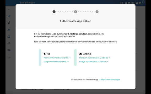 Für zusätzlichen Schutz aktivieren Sie die 2- oder Multi-Faktor-Authentifizierung