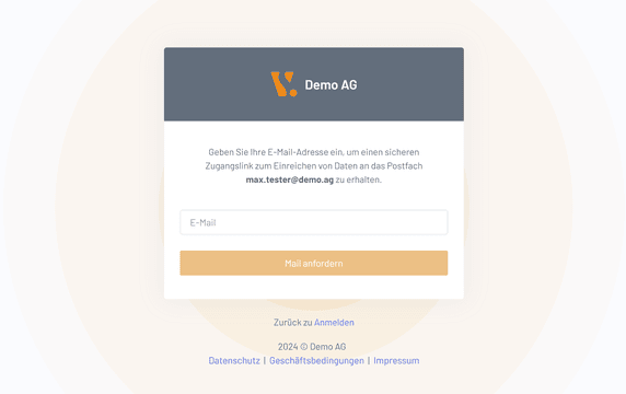 Eine sichere Inbox richten Sie ein, indem Sie vaulticx mit Ihrem E-Mail-Postfach verknüpfen. So können Sie Daten und Dateien Ende-zu-Ende-verschlüsselt empfangen