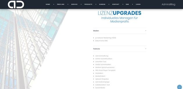 Die Basislizenz lässt sich durch diverse Features upgraden