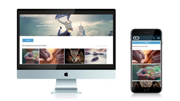 Die AdmiralMediathek, ein virtueller Pressroom, in dem Sie Ihre Bilder und Videos ansprechend in Szene setzen