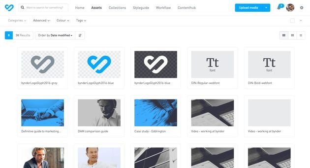 Mit bynder hinterlegen Sie Ihren eigenen Styleguide nebst Logos, Bildern und Textarten