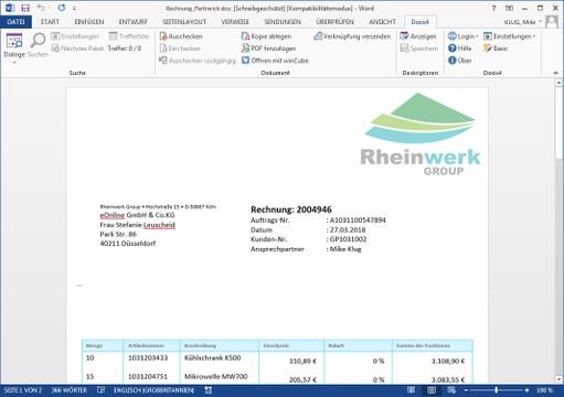 Die SmartOffice-Integration von Doxis4 erleichtert Ihnen die Arbeit an Dokumenten immens