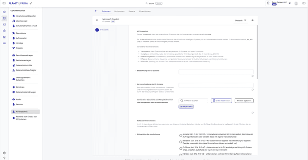 Mit dem neuen Modul “KI-Verzeichnis” regeln Sie auch den Einsatz von KI-Tools im Unternehmen rechtssicher und konform der aktuellen Richtlinien.