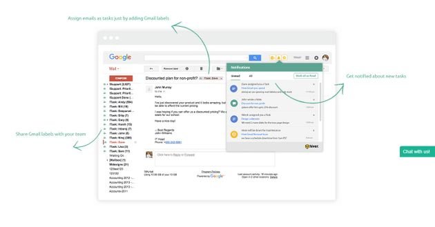 Hiver ist ein Beispiel für ein Tool, dass als Add-On für Gmail arbeitet.