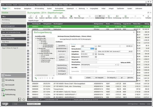 Auch die Finanzbuchhaltung ist mit den ERP-Lösungen von Sage kein Problem